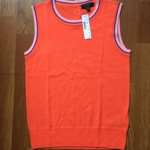 J Crew Tipped Merino Wool Sweater Tank